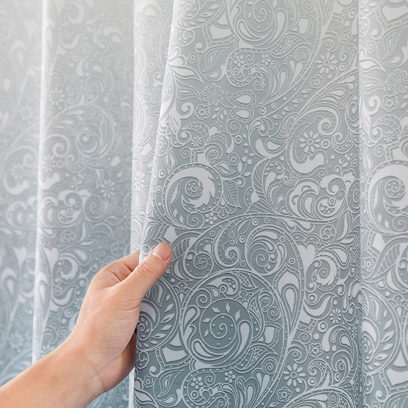 Gradient Pattern Shower Curtain – Waterproof & Mildew Resistant Fabric, Nordic Style Bathroom Divider for Tub & Shower (180×180cm / 71×71in)